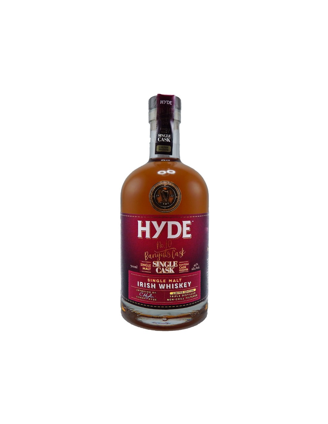 Hyde N°10 Banyuls Cask - Distillerie Hyde - Whisky Irlandais - 70cl - 43% |  caviste Perpignan La part des Anges